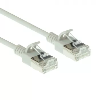 ACT grigio 1 metro LSZH U/FTP CAT6A patch cord slimline per data center senza protezione linguette con connettori RJ45