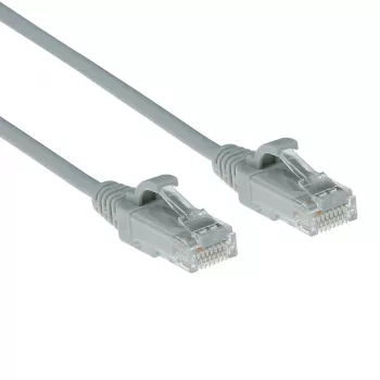 ACT grigio 0,5 metri LSZH U/UTP CAT6 patch cord slimline per data center snagless con connettori RJ45