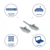 ACT grigio 0,5 metri LSZH U/UTP CAT6 patch cord slimline per data center snagless con connettori RJ45