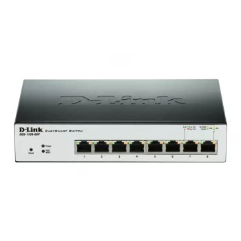 Switch di rete D-Link DGS-1100-08P Managed L2 Gigabit Ethernet (10/100/1000) Power over Ethernet (PoE) nero