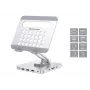 Conceptronic DONN26G, argento, tablet, supporto multimediale, alluminio, 100 W, MicroSD (TransFlash), SD, SDHC, SDXC