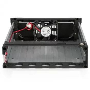 StarTech.com Case per disco fisso SATA estraibile in alluminio nero da 5,25 pollici