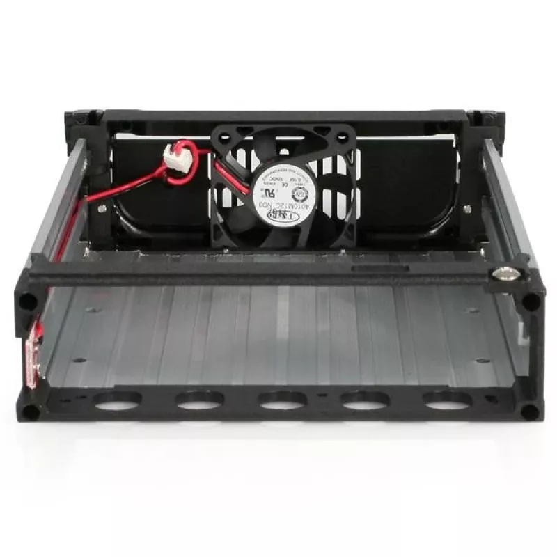StarTech.com Case per disco fisso SATA estraibile in alluminio nero da 5,25 pollici