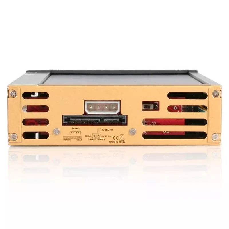 StarTech.com Case per disco fisso SATA estraibile in alluminio nero da 5,25 pollici