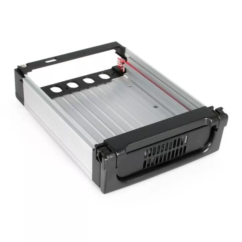StarTech.com Case per disco fisso SATA estraibile in alluminio nero da 5,25 pollici