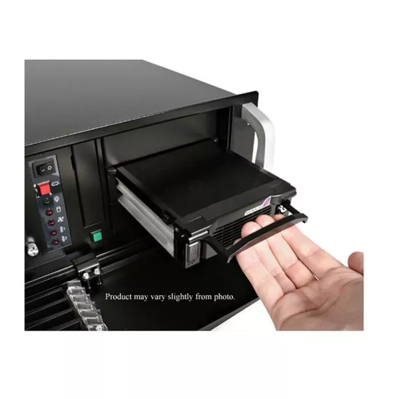 StarTech.com Case per disco fisso SATA estraibile in alluminio nero da 5,25 pollici