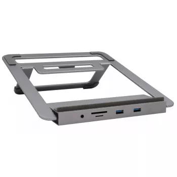 Supporto per laptop EXSYS EX-1223HM argento USB 3.2 Gen 1 100W
