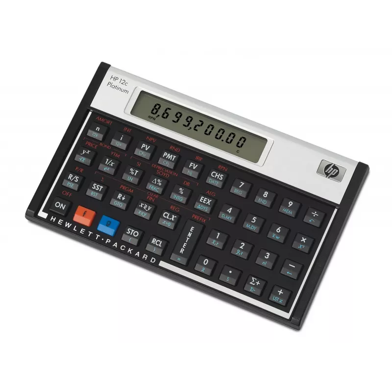 Calcolatrice da tavolo HP 12c finanziaria alluminio, nero