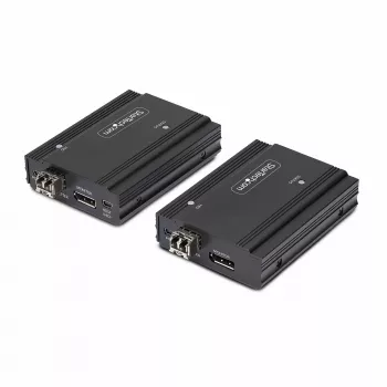StarTech.com extender KVM DisplayPort su fibra ottica, 4K 60Hz, kit extender console, fino a 300 m (multimodale) con moduli SFP+ preinstallati, 3x USB HID
