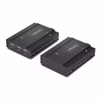 StarTech.com extender KVM DisplayPort su fibra ottica, 4K 60Hz, kit extender console, fino a 300 m (multimodale) con moduli SFP+ preinstallati, 3x USB HID