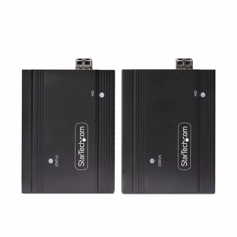 StarTech.com extender KVM DisplayPort su fibra ottica, 4K 60Hz, kit extender console, fino a 300 m (multimodale) con moduli SFP+ preinstallati, 3x USB HID