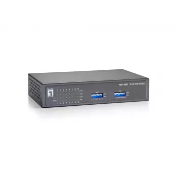 LevelOne switch PoE Fast Ethernet 16 porte, 90W, Fast Ethernet (10/100), full duplex, Power over Ethernet (PoE), montaggio a parete possibile