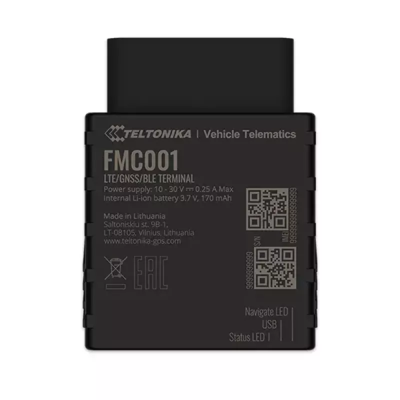 Tracker GPS Teltonika FMC001 auto nero 53 g