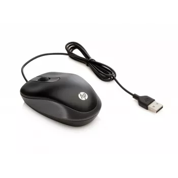 HP USB Travel Mouse, ambidestro, ottico, USB Type-A, 1000 DPI, nero