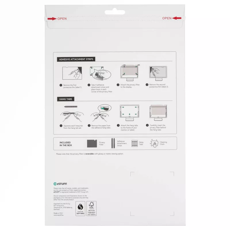 eSTUFF GLBB13294166 filtro privacy per display 33,8 cm (13,3