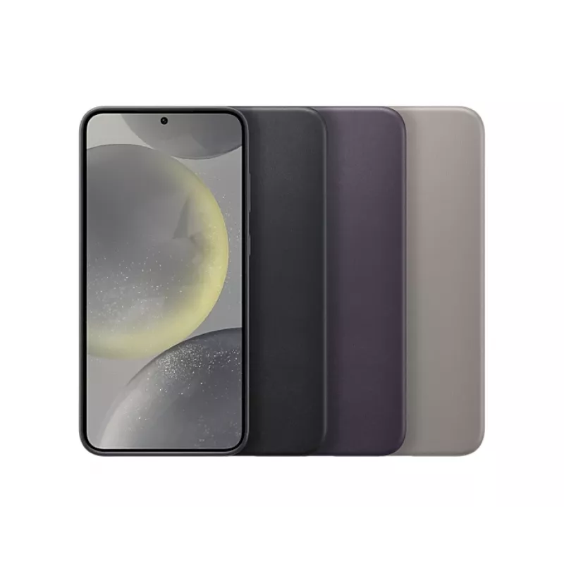 Custodia in pelle vegana Samsung Galaxy S24+ taupe monocromatica