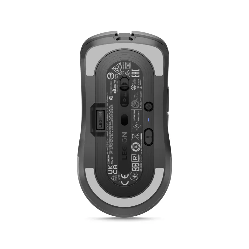 Lenovo Legion M600s mouse da gaming wireless, 2,4 GHz + Bluetooth 5.0, USB-C, ottico, 6 pulsanti, grigio/nero