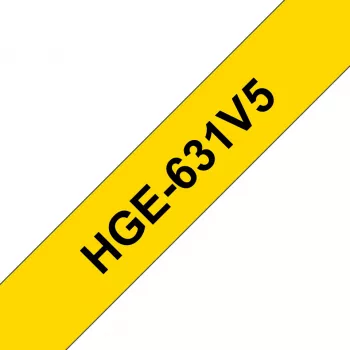 Nastro per etichette Brother HGE-631V5 – nero, per PT-9500PC PT-9700PC PT-9800PCN RL-700S