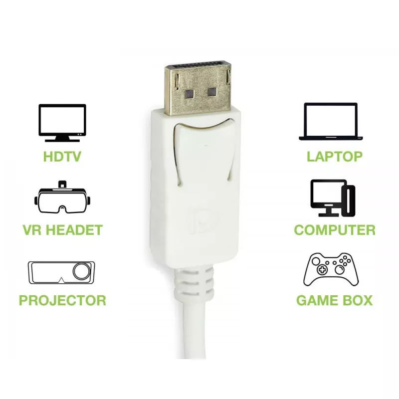 Techly IADAP DP-HDMIFP adattatore cavo video 0,2 m DisplayPort HDMI bianco