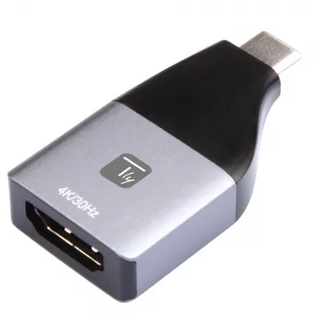 Techly IADAP USBC-HDMI4K adattatore grafico USB 4096 x 2160 pixel nero, argento