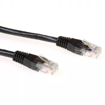 ACT nero cavo patch U/UTP CAT6 1 metro con connettori RJ45