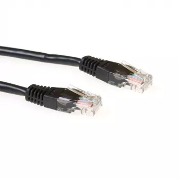 ACT nero cavo patch U/UTP CAT6 3 metri con connettori RJ45