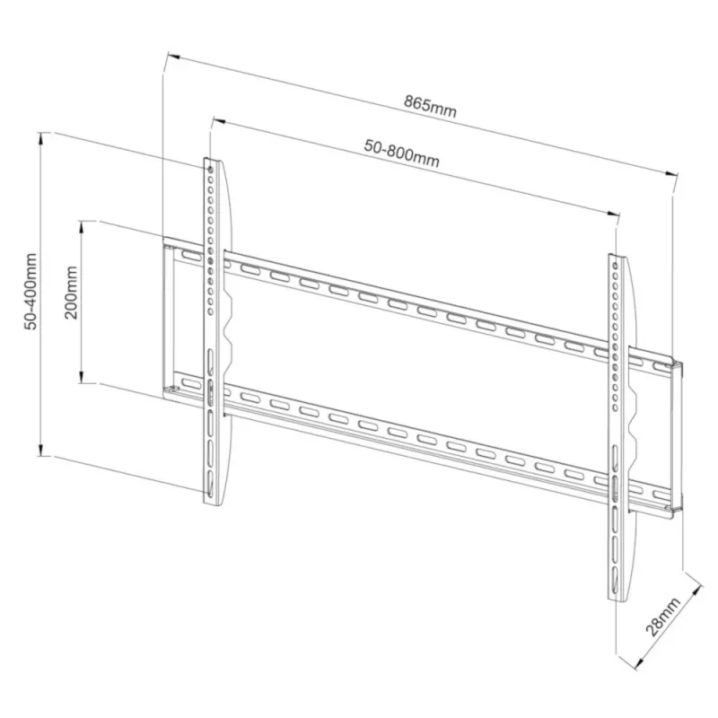 Techly ICA-PLB 162XL supporto a parete per TV 2,03 m (80 pollici) nero