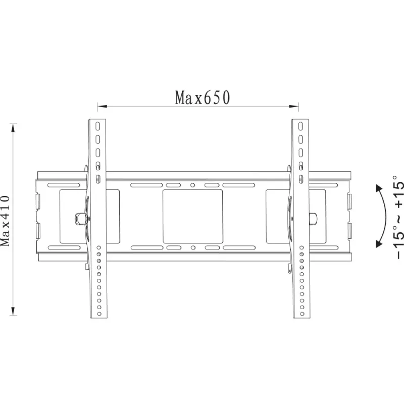 Techly ICA-PLB 231L supporto a parete per TV 177,8 cm (70 pollici) nero