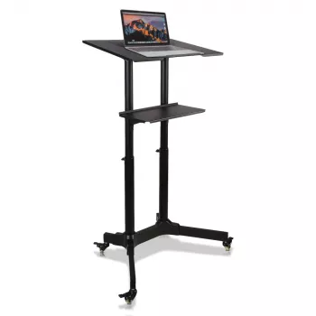 Techly ICA-TB TPM-1BK Carrello universale per notebook/proiettore, 103-125 cm, nero