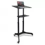Techly ICA-TB TPM-1BK Carrello universale per notebook/proiettore, 103-125 cm, nero