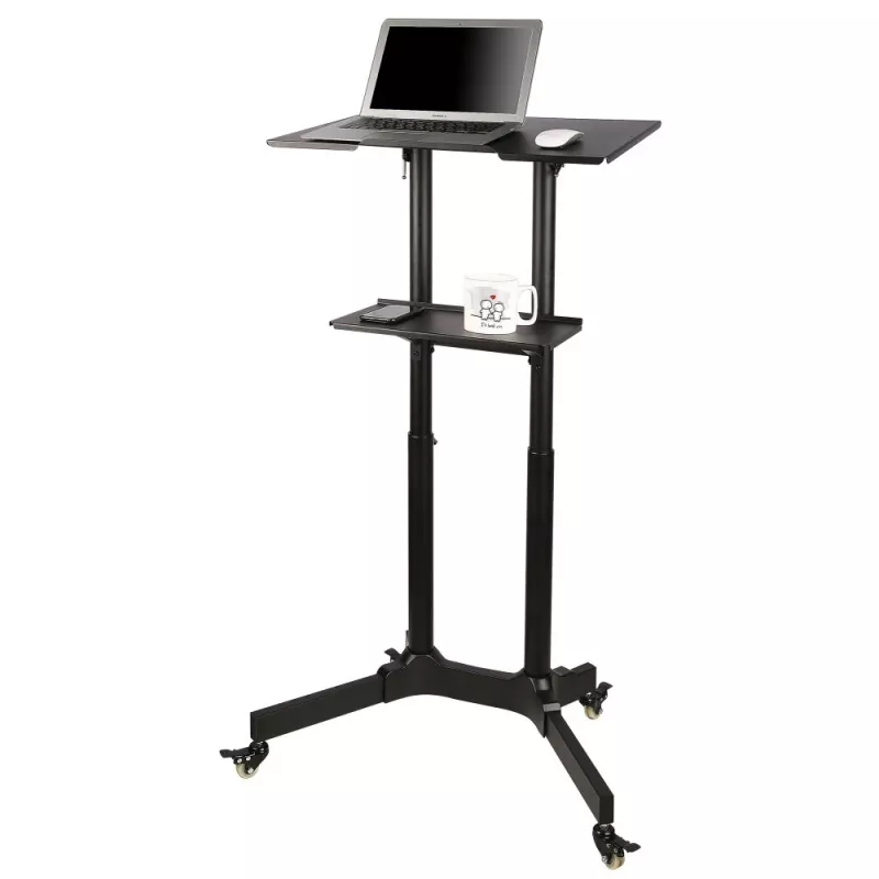 Techly ICA-TB TPM-1BK Carrello universale per notebook/proiettore, 103-125 cm, nero