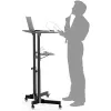 Techly ICA-TB TPM-1BK Carrello universale per notebook/proiettore, 103-125 cm, nero