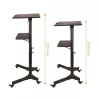 Techly ICA-TB TPM-1BK Carrello universale per notebook/proiettore, 103-125 cm, nero