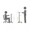 Techly ICA-TB TPM-1BK Carrello universale per notebook/proiettore, 103-125 cm, nero
