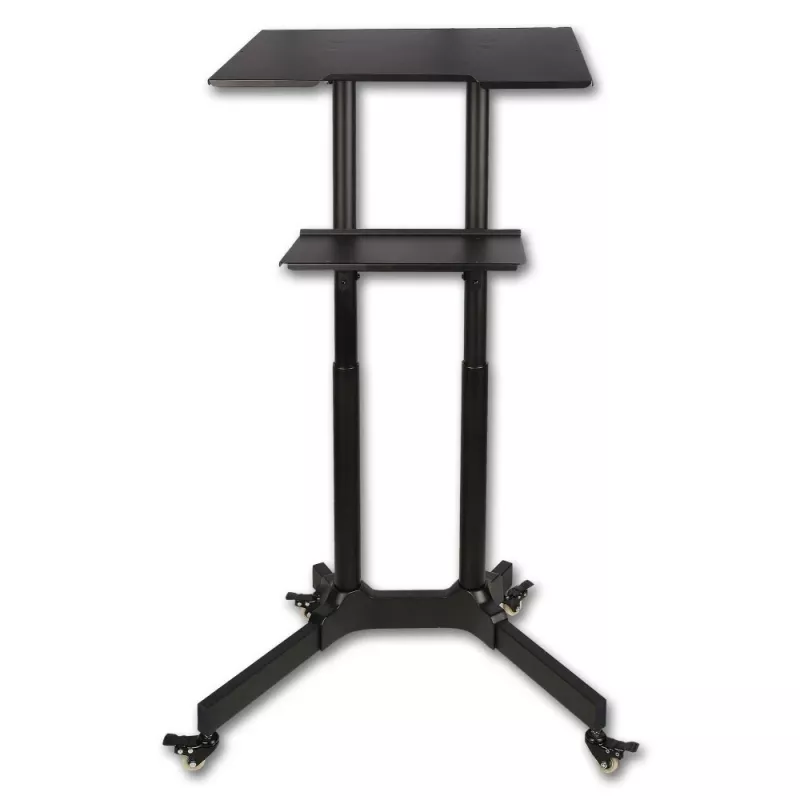 Techly ICA-TB TPM-1BK Carrello universale per notebook/proiettore, 103-125 cm, nero