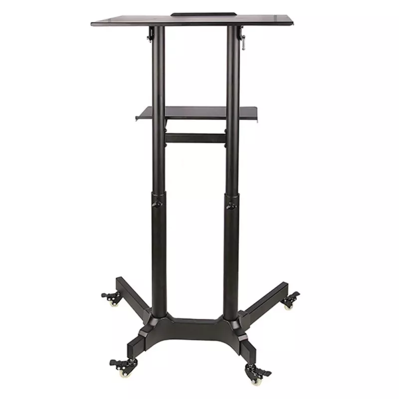 Techly ICA-TB TPM-1BK Carrello universale per notebook/proiettore, 103-125 cm, nero