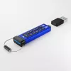 iStorage datAshur PRO+C 32GB | certificato FIPS 140-3 Livello 3 | unità USB Type-C sicura | crittografia hardware AES-XTS 256 bit | protetta da PIN | adattatore tipo C-A incluso
