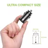 Techly caricabatterie mini da auto USB-A e USB-C Quick Charge 3.0 38W in metallo nero