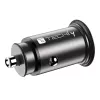 Techly caricabatterie mini da auto USB-A e USB-C Quick Charge 3.0 38W in metallo nero