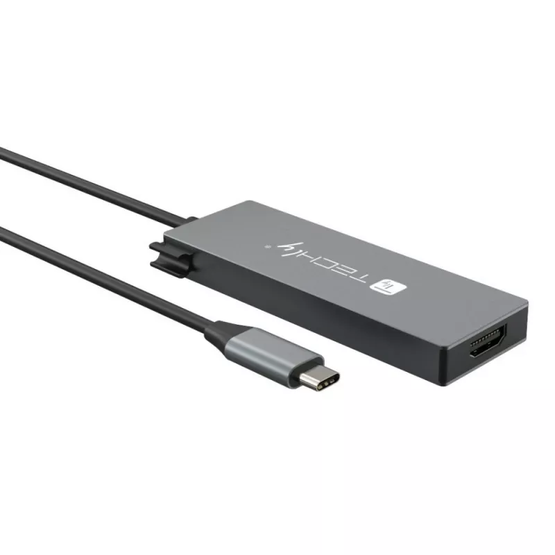 Hub USB-C 4 in 1 Techly IUSB32C-HUB4HPD, docking station USB 3.2 Type-C, 2x USB-A, 1x USB-C, HDMI