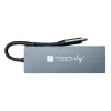 Hub USB-C 4 in 1 Techly IUSB32C-HUB4HPD, docking station USB 3.2 Type-C, 2x USB-A, 1x USB-C, HDMI
