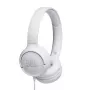 JBL Tune 500 JBLT500WHT cuffie on-ear, cablate, con microfono, cavo piatto antigroviglio, bianche