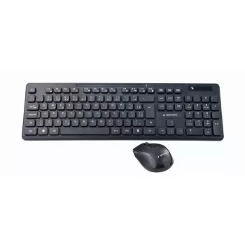 Gembird KBS-WCH-03-DE tastiera mouse inclusi universale RF Wireless QWERTZ tedesco nero