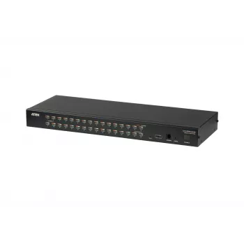 Switch KVM ATEN 32 porte Cat 5e/6, 1920 x 1200 pixel, Ethernet LAN, Full HD, montaggio rack, 4,8 W, 1HE