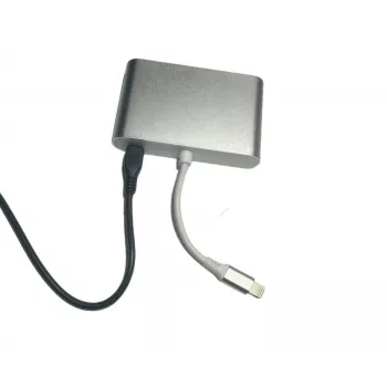 Hub interfacce Microconnect LIGHT-HUB4 Lightning 480 Mbit/s argento