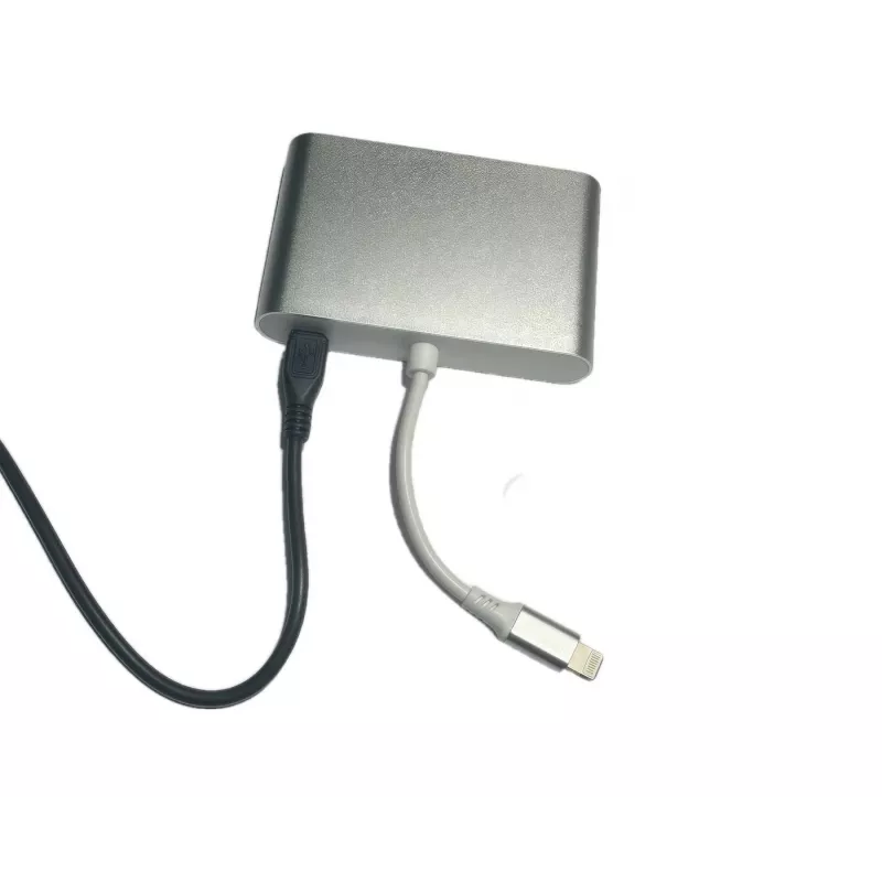 Hub interfacce Microconnect LIGHT-HUB4 Lightning 480 Mbit/s argento