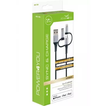 Cavo USB Schwaiger LKU 100 1,5m USB 2.0 A Micro-USB B nero argento
