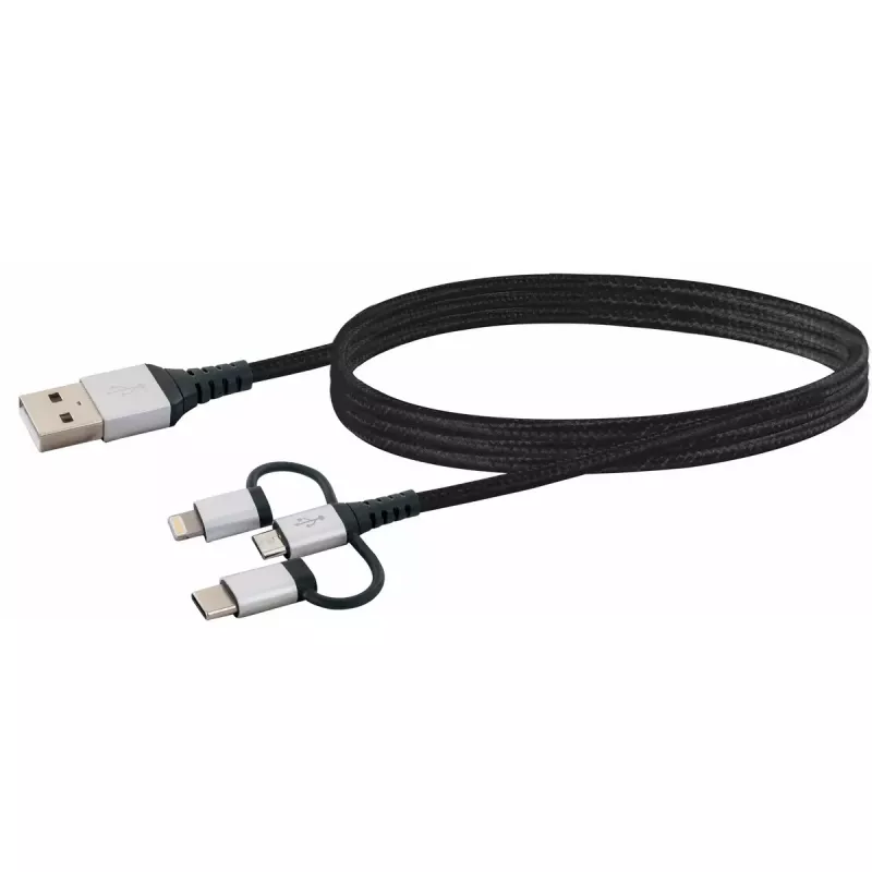 Cavo USB Schwaiger LKU 100 1,5m USB 2.0 A Micro-USB B nero argento