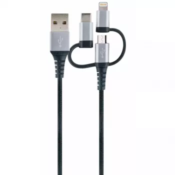 Cavo USB Schwaiger LKU 100 1,5m USB 2.0 A Micro-USB B nero argento