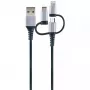 Cavo USB Schwaiger LKU 100 1,5m USB 2.0 A Micro-USB B nero argento